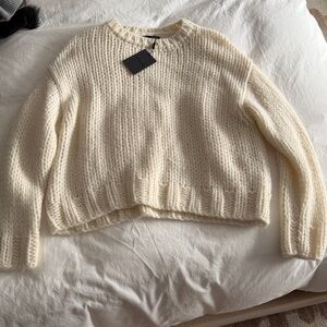 NAADAM Cream Crew Neck Sweater